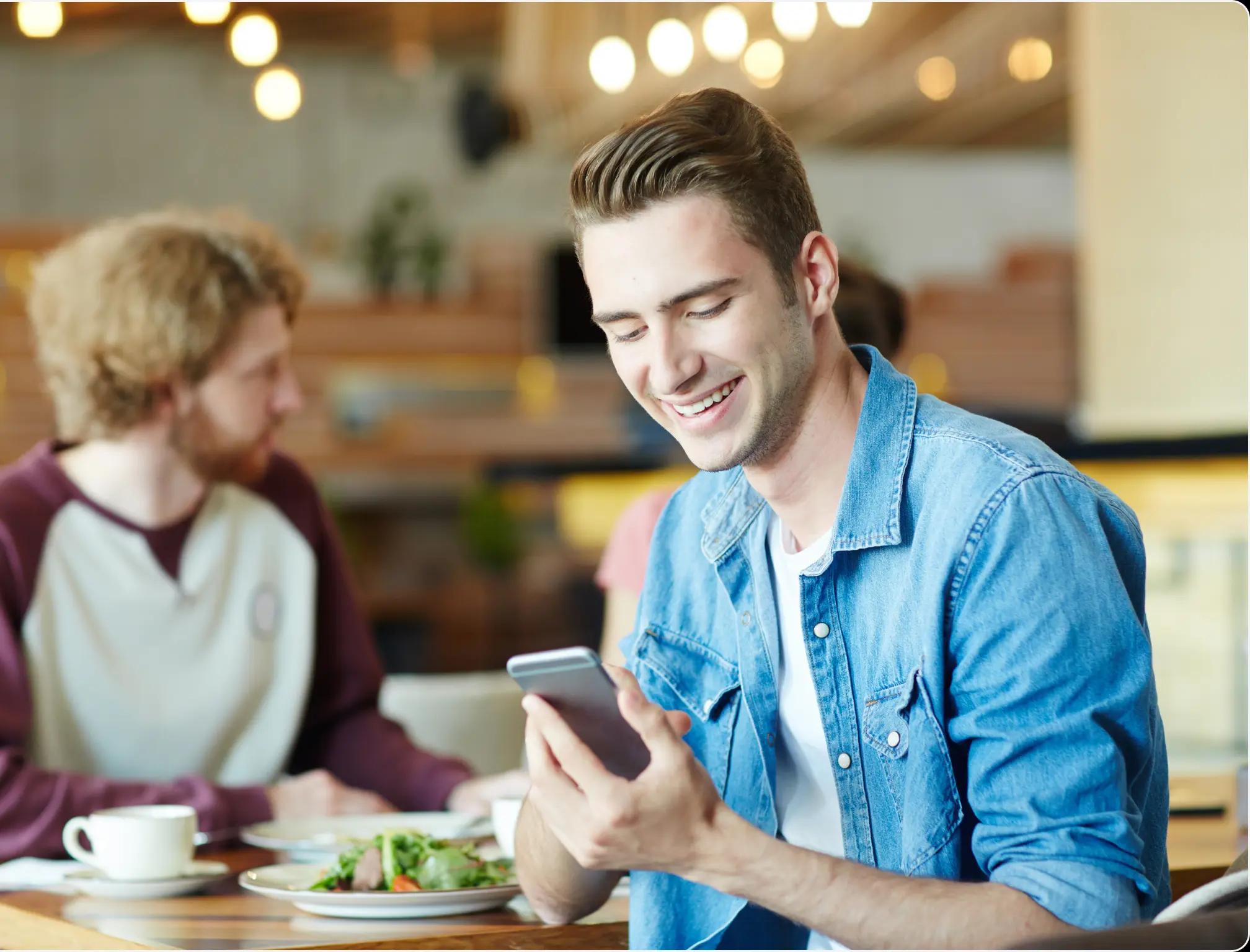 a man using a cellphone